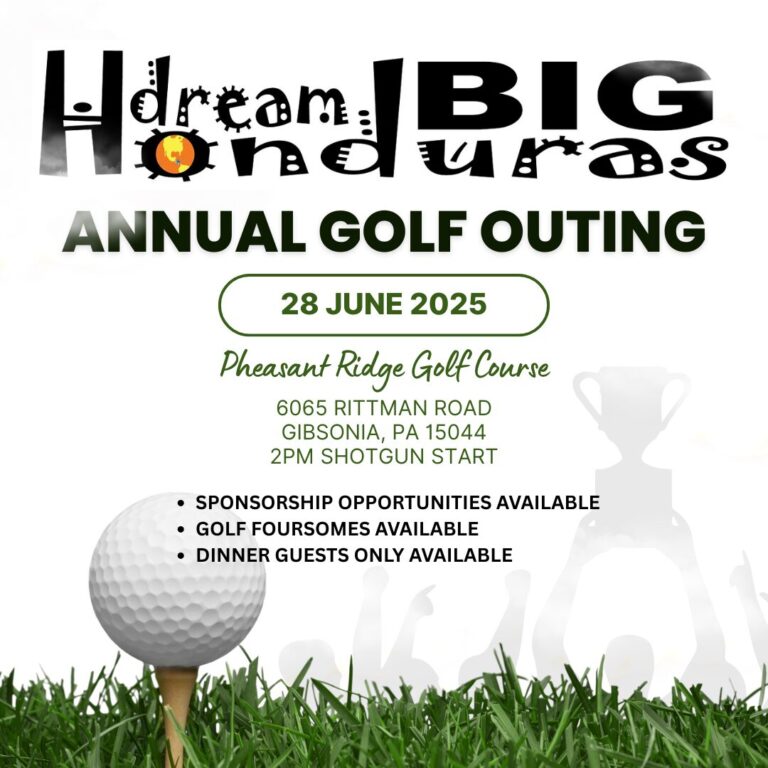 Flyer for Dream Big Honduras golf outing event